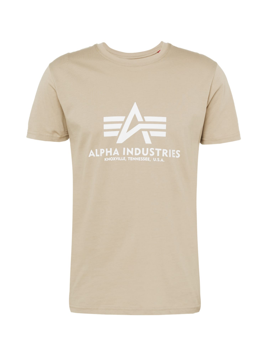 ALPHA INDUSTRIES Póló  homok / fehér-Hungary
