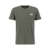ALPHA INDUSTRIES Póló  olíva / fehér
