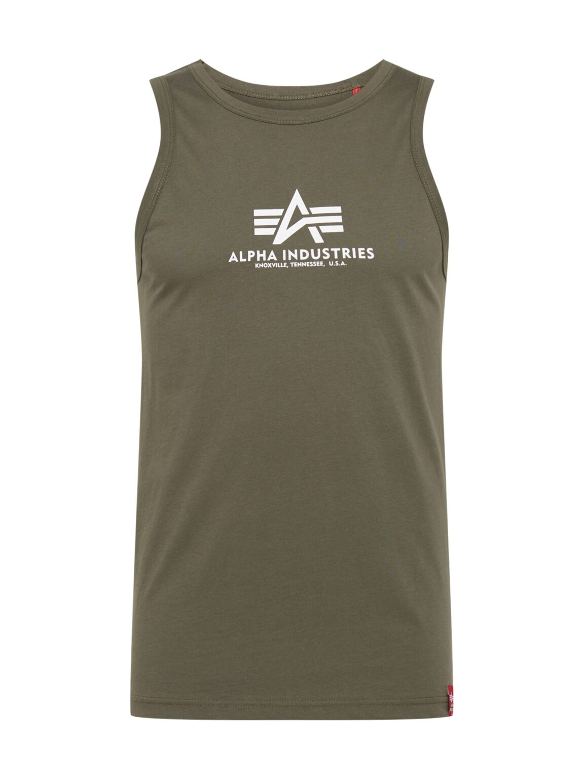 ALPHA INDUSTRIES Póló  olíva / fehér