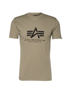 ALPHA INDUSTRIES Póló  olíva / fekete