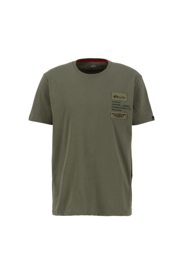 ALPHA INDUSTRIES Póló  olíva / sötétzöld / fekete-Ár