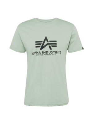ALPHA INDUSTRIES Póló  pasztellzöld / fekete-Hungary