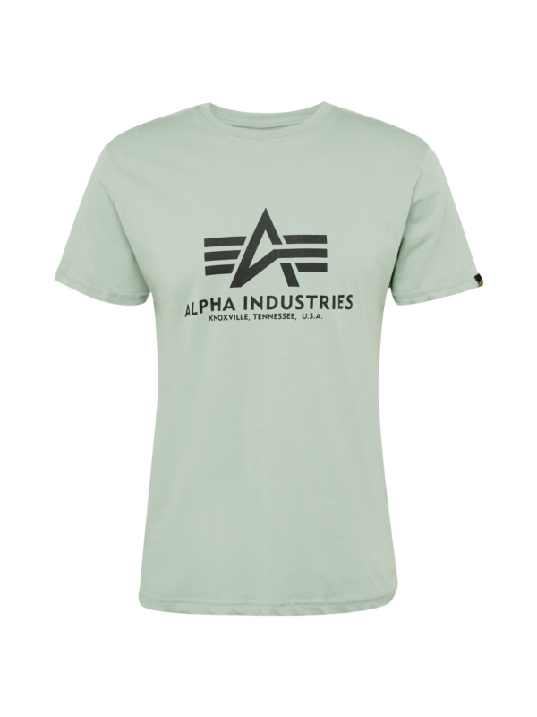 ALPHA INDUSTRIES Póló  pasztellzöld / fekete-Hungary