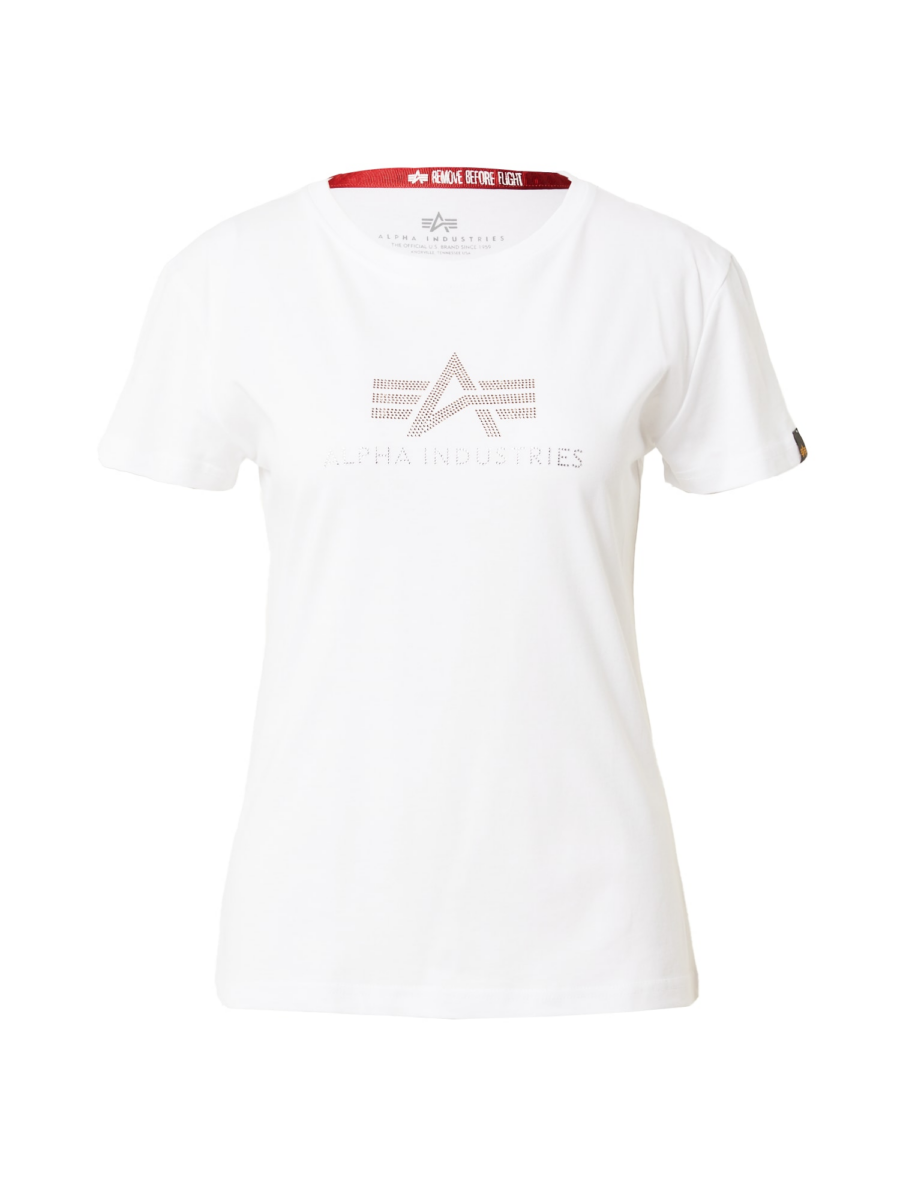 ALPHA INDUSTRIES Póló  rózsaszín arany / ezüst / fehér-Hungary