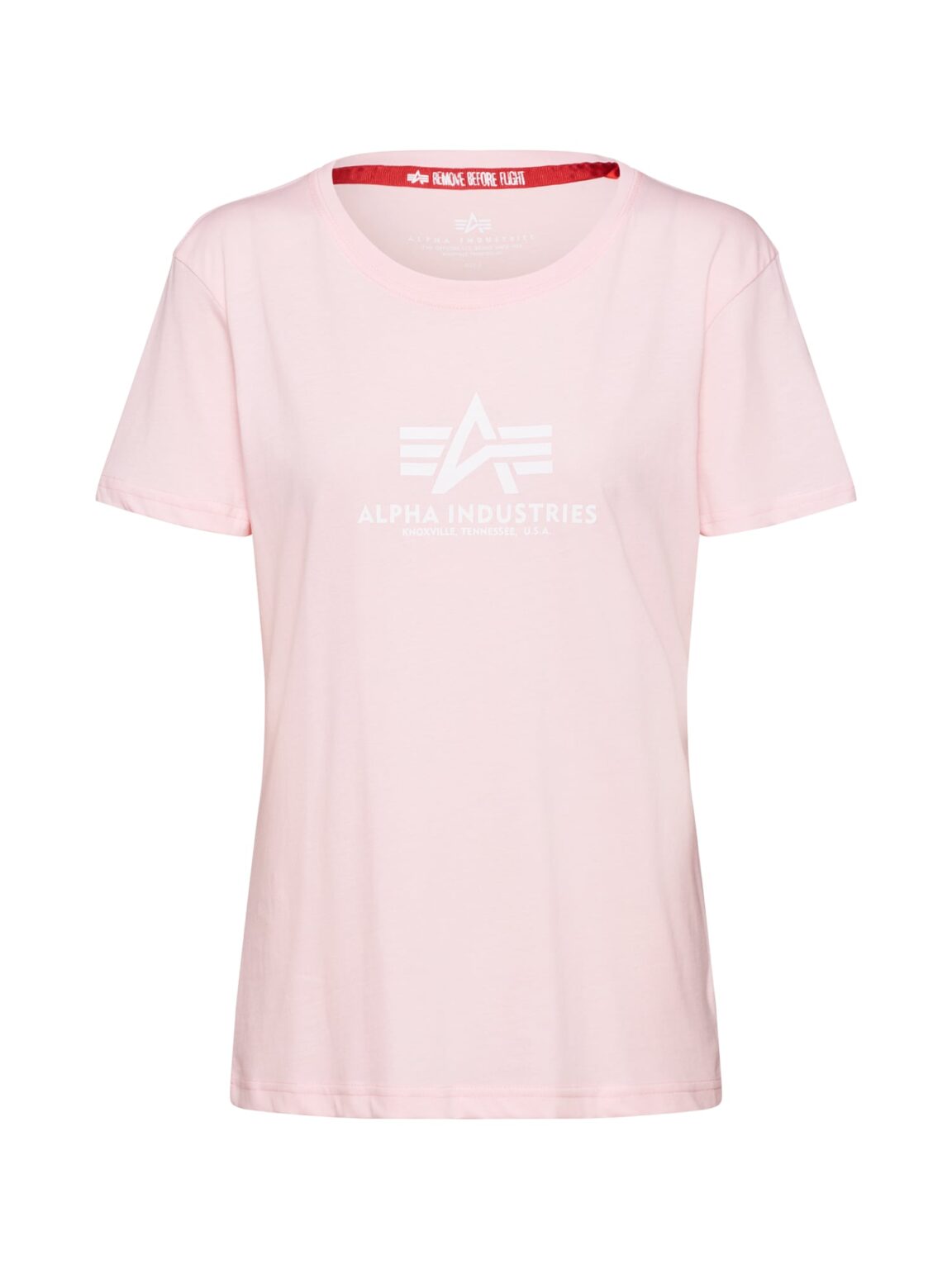 ALPHA INDUSTRIES Póló  rózsaszín / fehér
