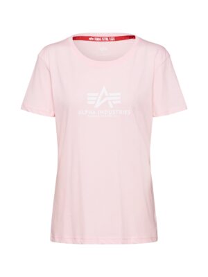 ALPHA INDUSTRIES Póló  rózsaszín / fehér