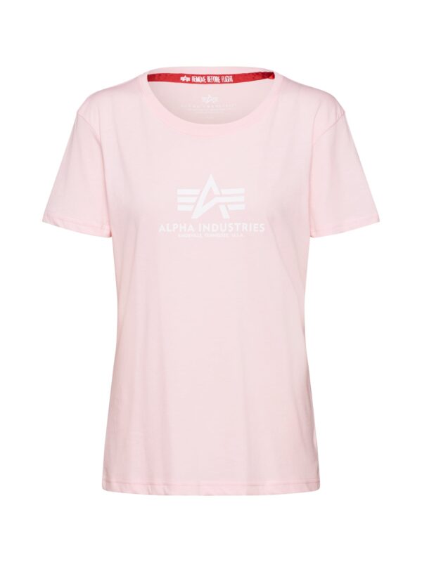 ALPHA INDUSTRIES Póló  rózsaszín / fehér