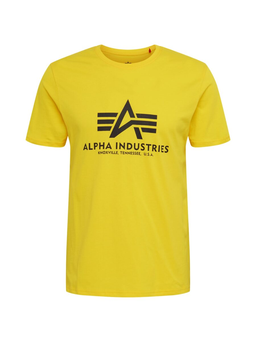 ALPHA INDUSTRIES Póló  sárga / fekete
