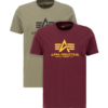 ALPHA INDUSTRIES Póló  sárga / khaki / burgundi vörös / fekete-Ár