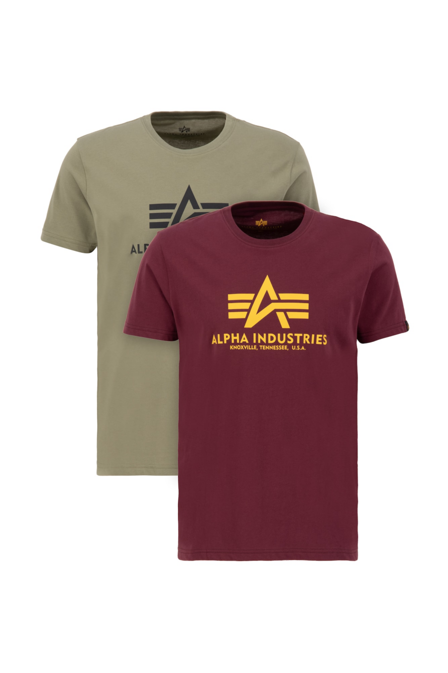 ALPHA INDUSTRIES Póló  sárga / khaki / burgundi vörös / fekete-Ár