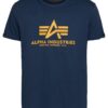ALPHA INDUSTRIES Póló  sötétkék / mustár-hu