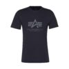 ALPHA INDUSTRIES Póló  sötétkék / szürke