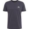 ALPHA INDUSTRIES Póló  sötétszürke / fehér