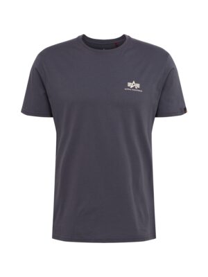 ALPHA INDUSTRIES Póló  sötétszürke / fehér