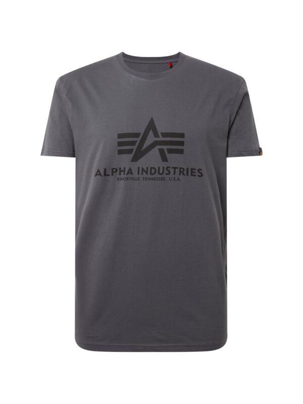 ALPHA INDUSTRIES Póló  sötétszürke / fekete