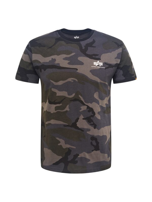 ALPHA INDUSTRIES Póló  sötétszürke / khaki / fekete / fehér-hu