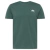ALPHA INDUSTRIES Póló  sötétzöld / fehér-hu