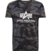ALPHA INDUSTRIES Póló  szürke / fekete / fehér