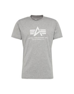 ALPHA INDUSTRIES Póló  szürke melír / fehér