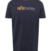 ALPHA INDUSTRIES Póló  tengerészkék / konyak / fehér-hu