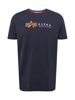 ALPHA INDUSTRIES Póló  tengerészkék / konyak / fehér-hu