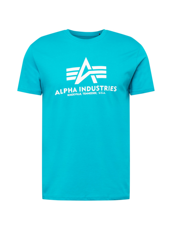 ALPHA INDUSTRIES Póló  türkiz / fehér-Hungary