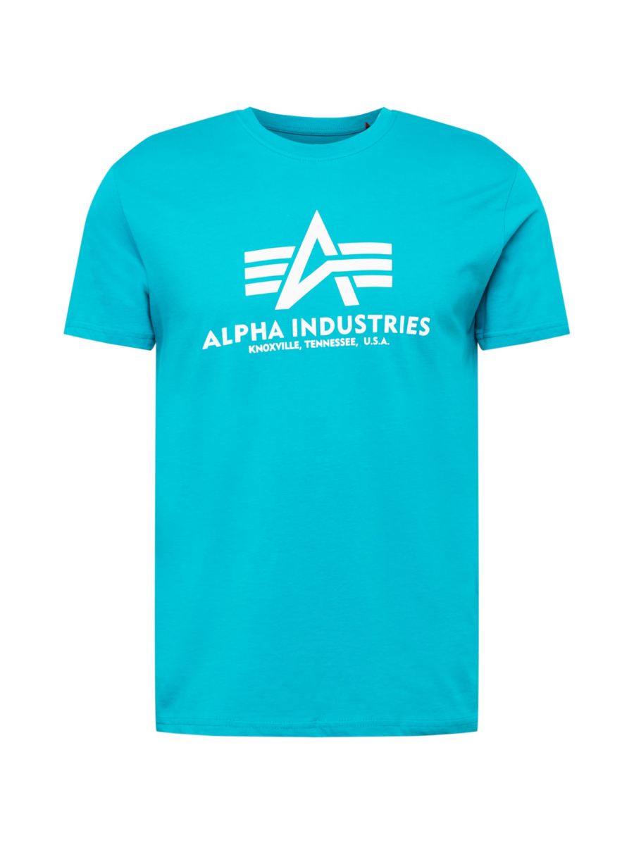 ALPHA INDUSTRIES Póló  türkiz / fehér-Hungary