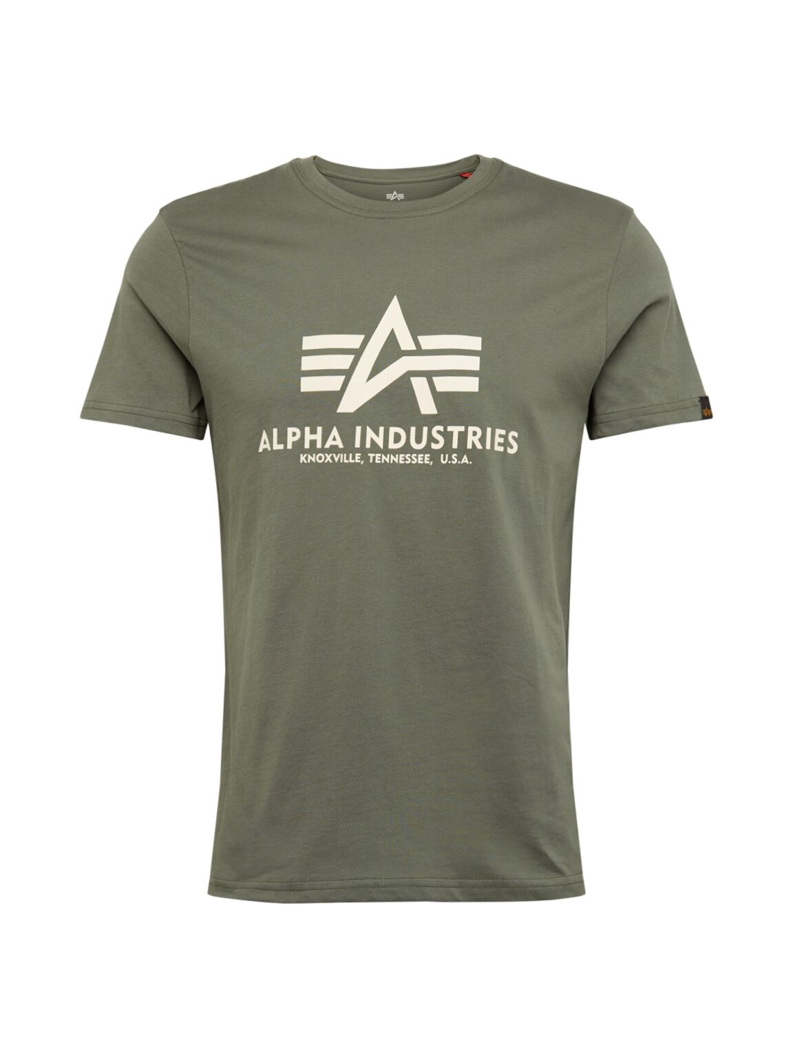 ALPHA INDUSTRIES Póló  világos bézs / zöld