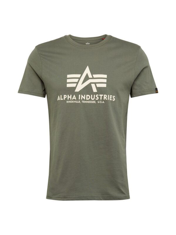 ALPHA INDUSTRIES Póló  világos bézs / zöld