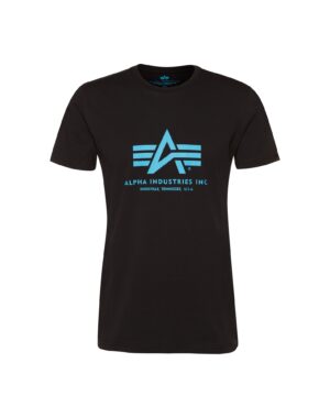 ALPHA INDUSTRIES Póló  világoskék / fekete
