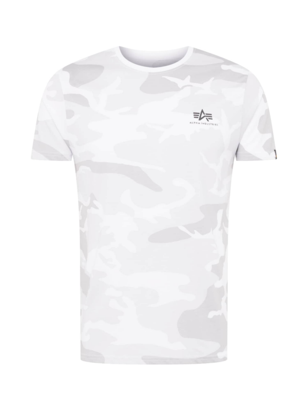 ALPHA INDUSTRIES Póló  világosszürke / fehér-Hungary