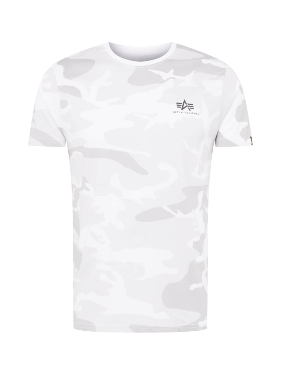 ALPHA INDUSTRIES Póló  világosszürke / fehér-Hungary