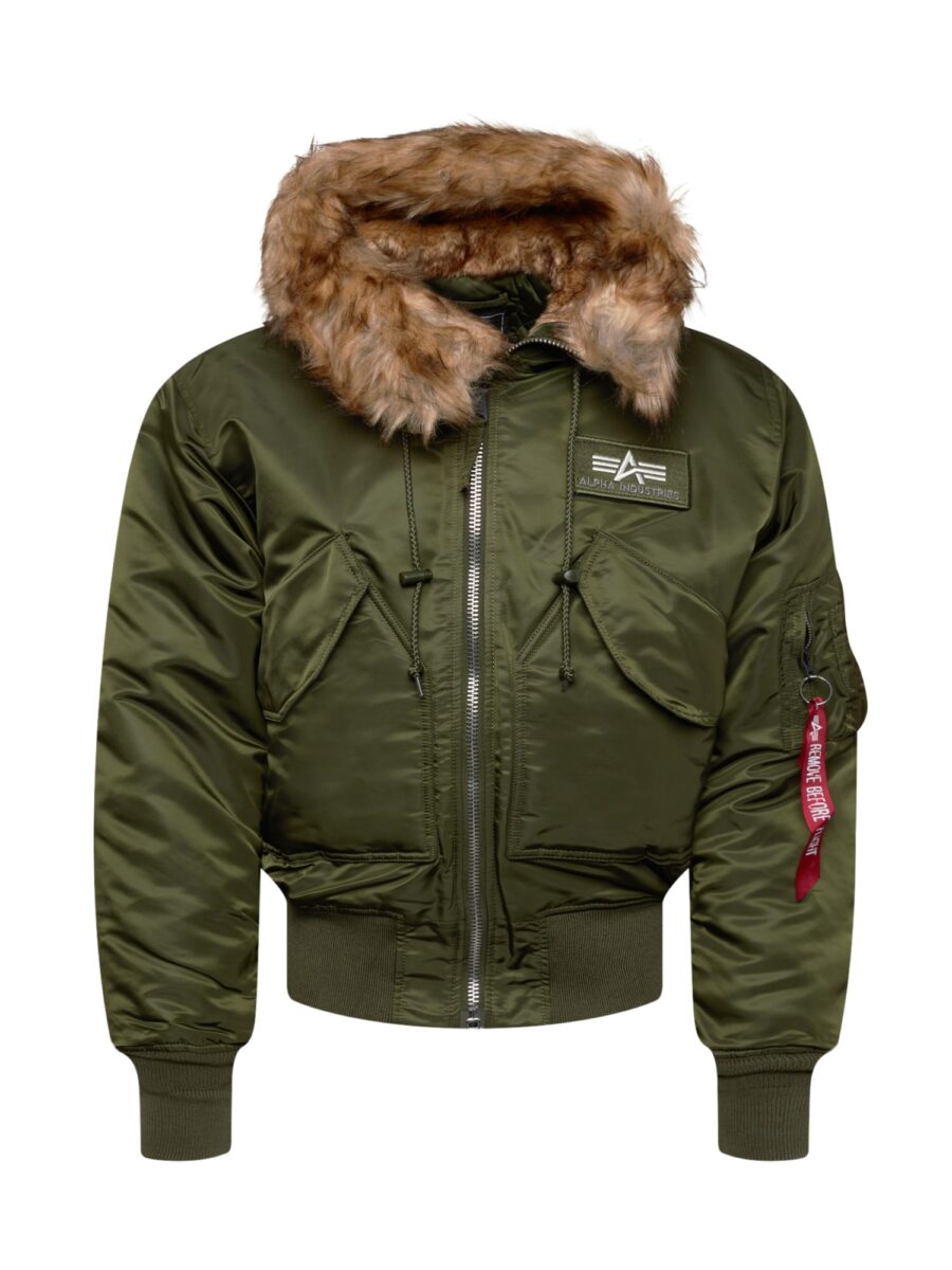 ALPHA INDUSTRIES Téli dzseki '45P'  olíva / fehér-hu
