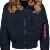 ALPHA INDUSTRIES Téli dzseki '45P'  tengerészkék / fehér-hu
