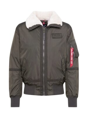 ALPHA INDUSTRIES Téli dzseki 'B15-3 TT'  khaki / piros / gyapjúfehér-hu