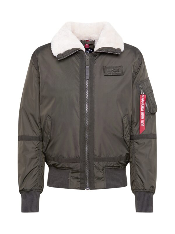 ALPHA INDUSTRIES Téli dzseki 'B15-3 TT'  khaki / piros / gyapjúfehér-hu