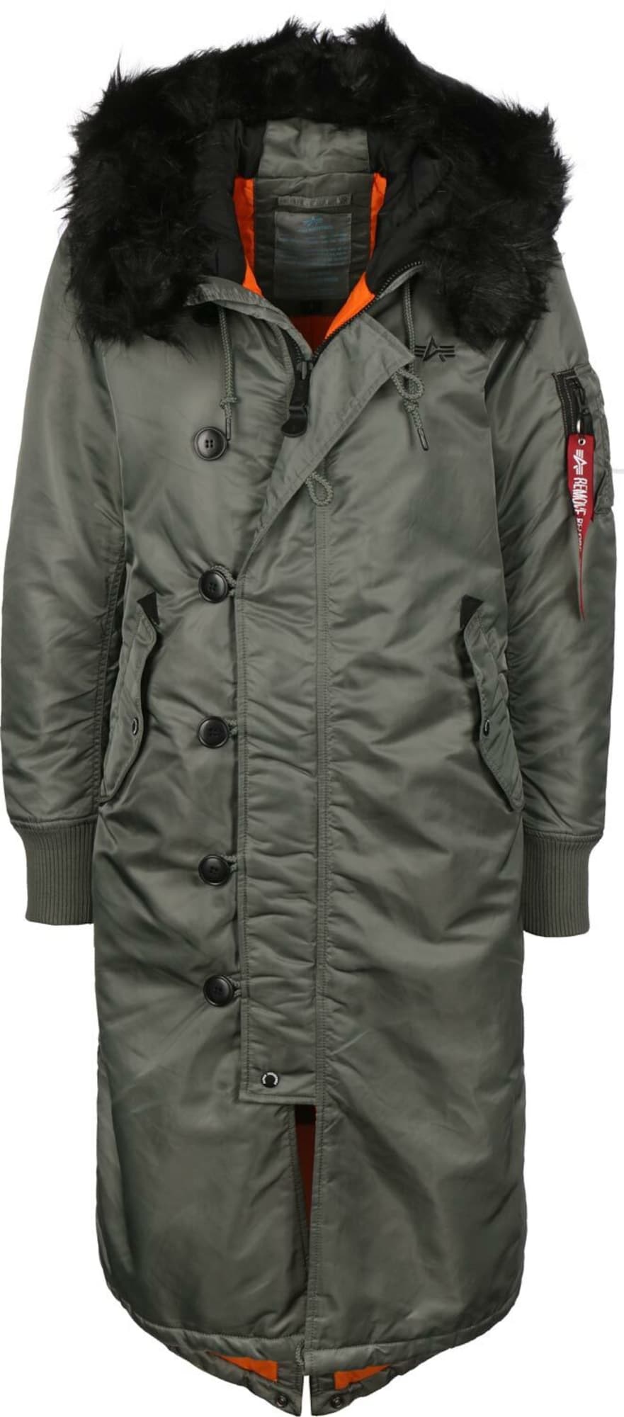 ALPHA INDUSTRIES Téli dzseki  sötétzöld / fekete-hu