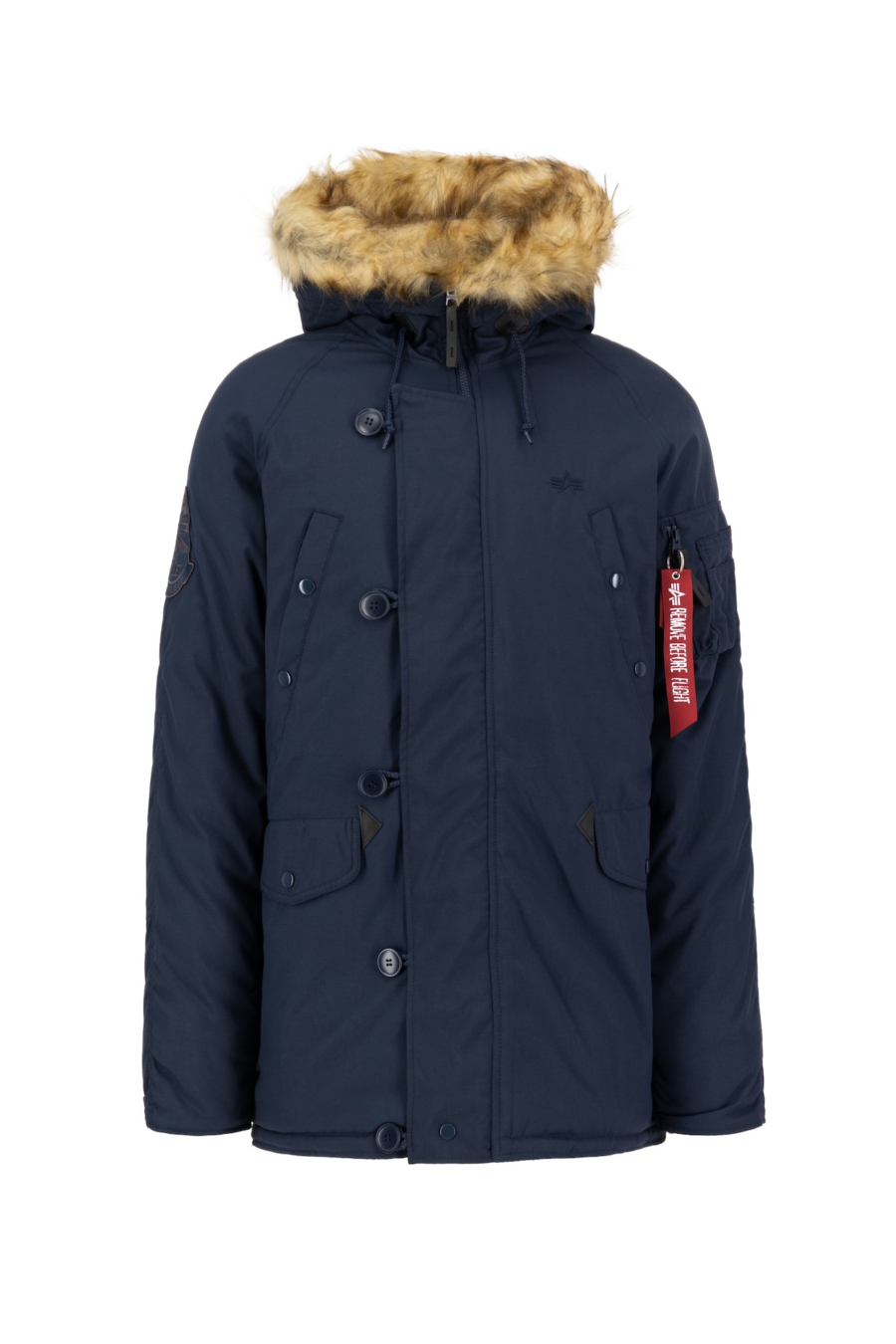 ALPHA INDUSTRIES Téli parka 'Exporer'  éjkék / piros / fehér-Ár