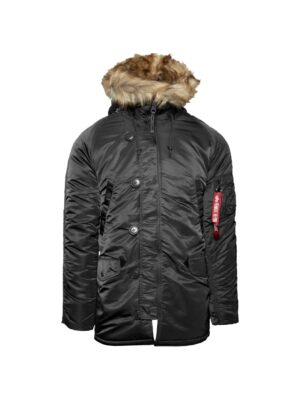 ALPHA INDUSTRIES Téli parka 'N3B VF 59'  bazaltszürke / narancs