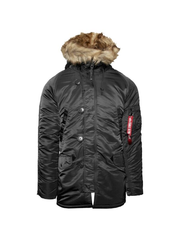 ALPHA INDUSTRIES Téli parka 'N3B VF 59'  bazaltszürke / narancs