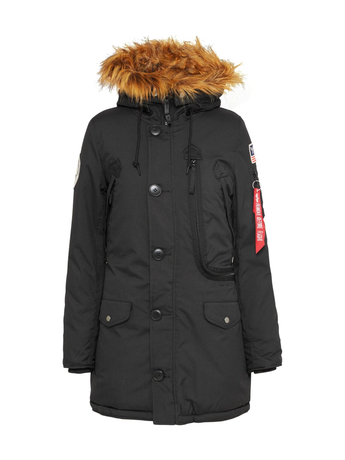 ALPHA INDUSTRIES Téli parka 'Polar'  fekete