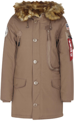 ALPHA INDUSTRIES Téli parka 'Polar'  tengerészkék / barna / piros / fehér-Hungary