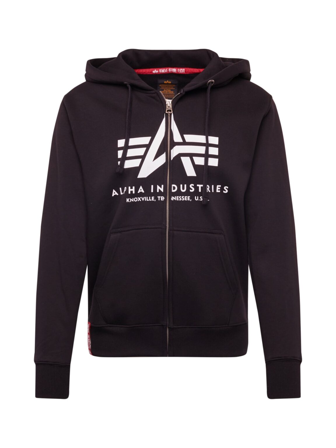 ALPHA INDUSTRIES Tréning dzseki  fekete / fehér
