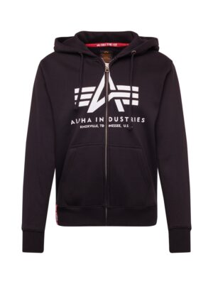 ALPHA INDUSTRIES Tréning dzseki  fekete / fehér