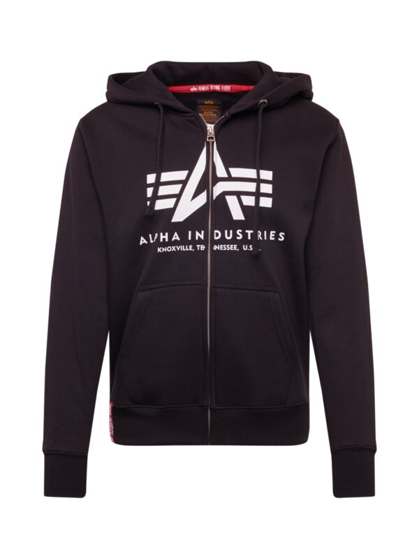ALPHA INDUSTRIES Tréning dzseki  fekete / fehér