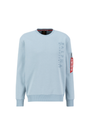 ALPHA INDUSTRIES Tréning póló 'Emb'  világoskék / piros-Ár