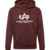 ALPHA INDUSTRIES Tréning póló  burgundi vörös / fehér