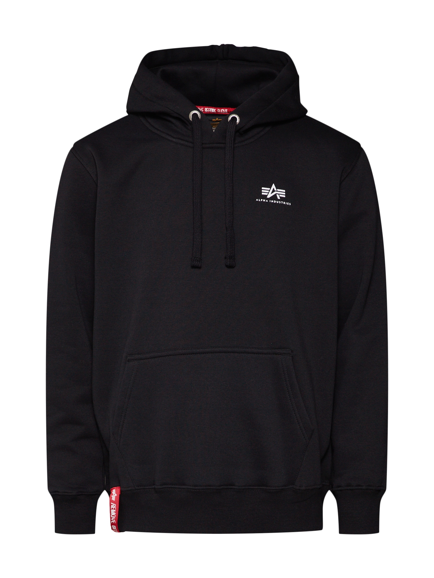 ALPHA INDUSTRIES Tréning póló  fekete / fehér