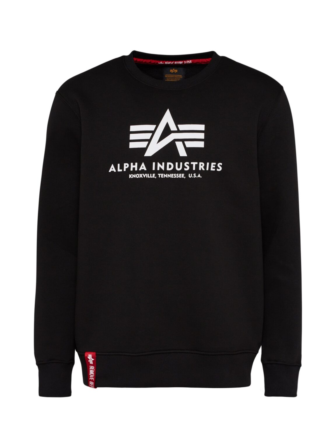 ALPHA INDUSTRIES Tréning póló  fekete / fehér