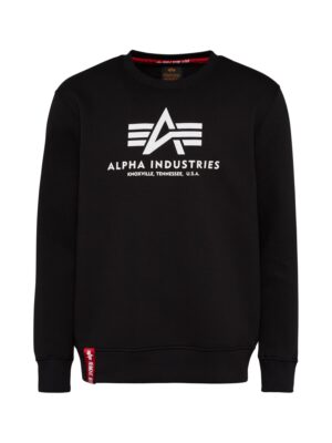 ALPHA INDUSTRIES Tréning póló  fekete / fehér